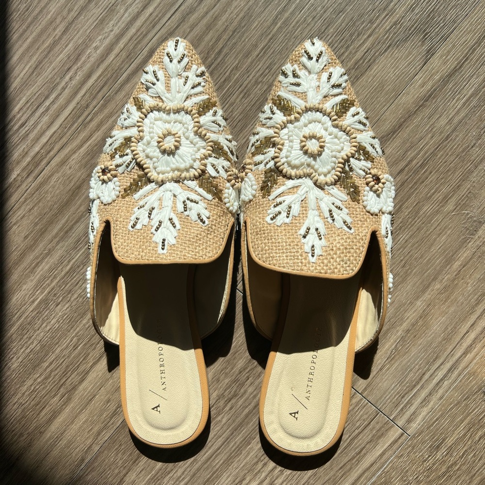 Anthropologie mule slides size 38